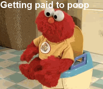 Gif of Elmo working from home