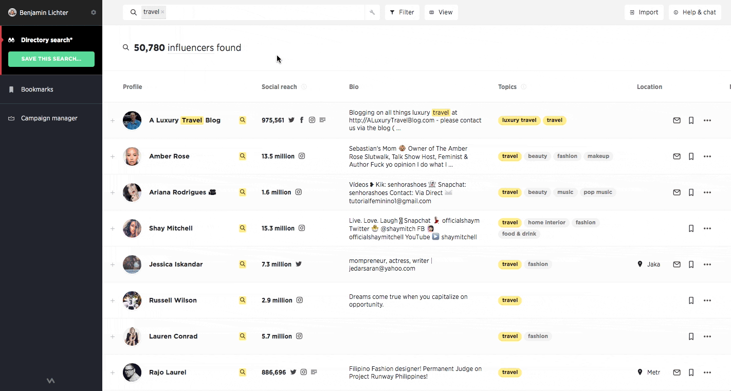A video demo of Scrunch Influencer Marketing platform in use.