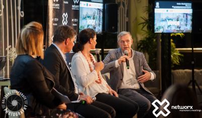 The Networx Brisbane Voice meet up panel discussing voice technology.