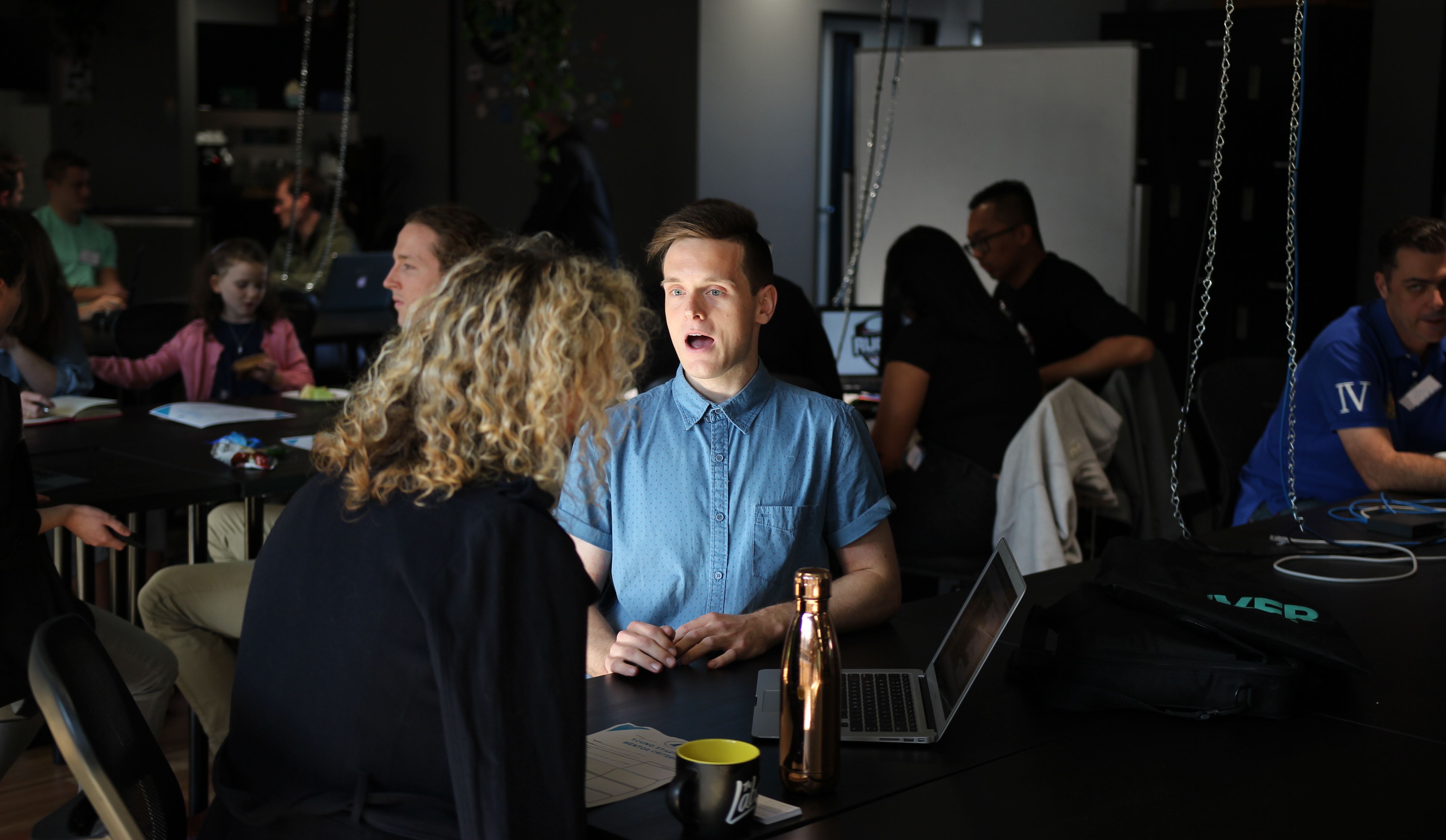 Lachlan Kirkwood pitching his Digital Marketing StartUp at the Advance Queensland Young Starters Competition.