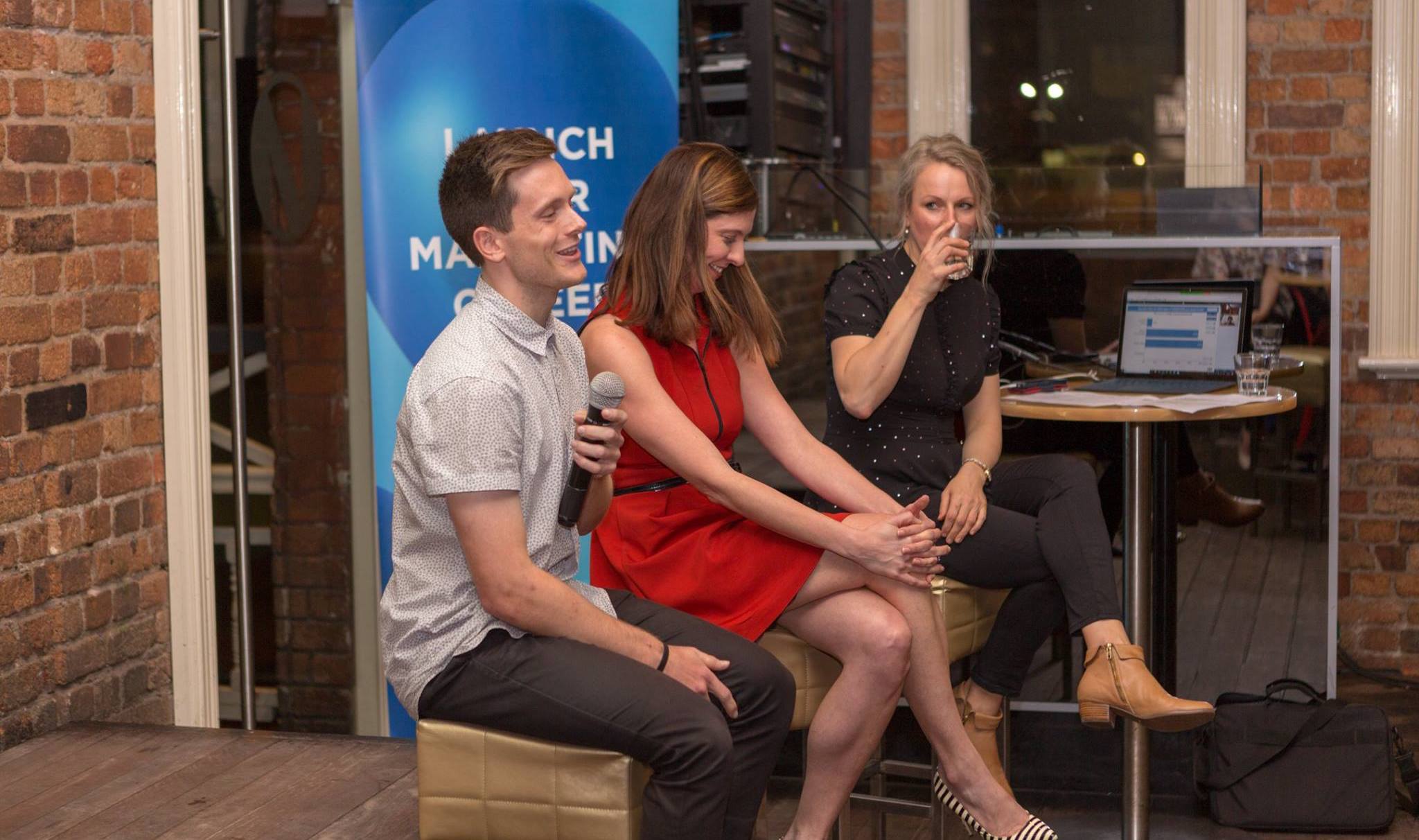 Digital Marketing Specialist, Lachlan Kirkwood, presenting at the Launch Your Marketing Career Brisbane meet up.