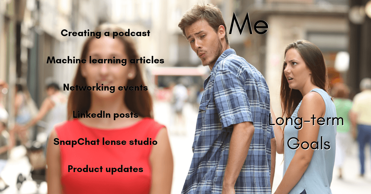 Digital Marketing Specialist, Lachlan Kirkwood being distracted from long-term goals.