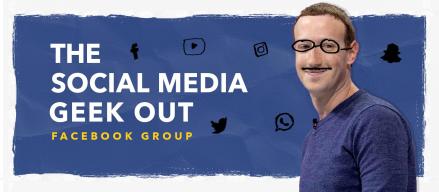 Matt Navaras Social Media Geek Out Facebook group cover photo.